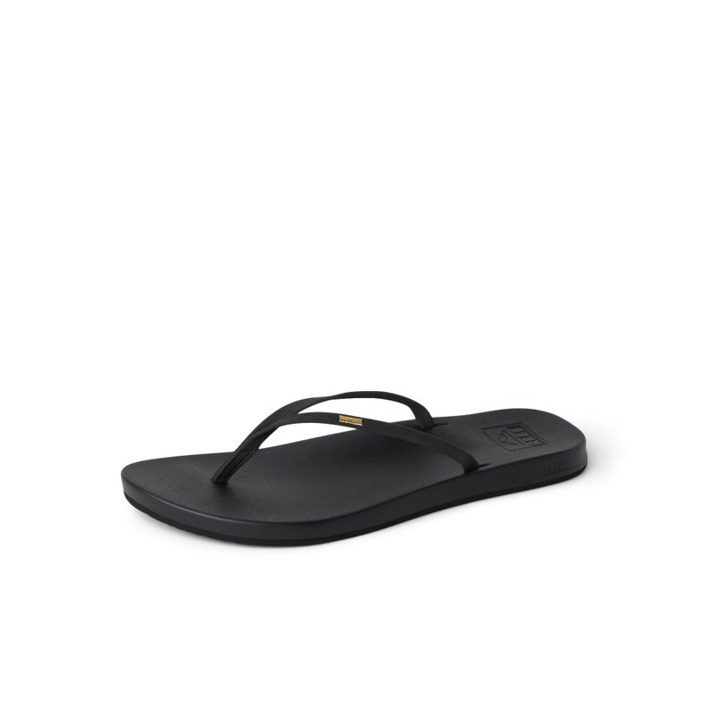 Reef Cushion Slim Womens Flip Flop, Super Lightweight, Ultra Soft Cushion Footbed, Black, 10 - Image 1